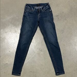 Silver Jeans Women's Dark Blue Skinny Jeans